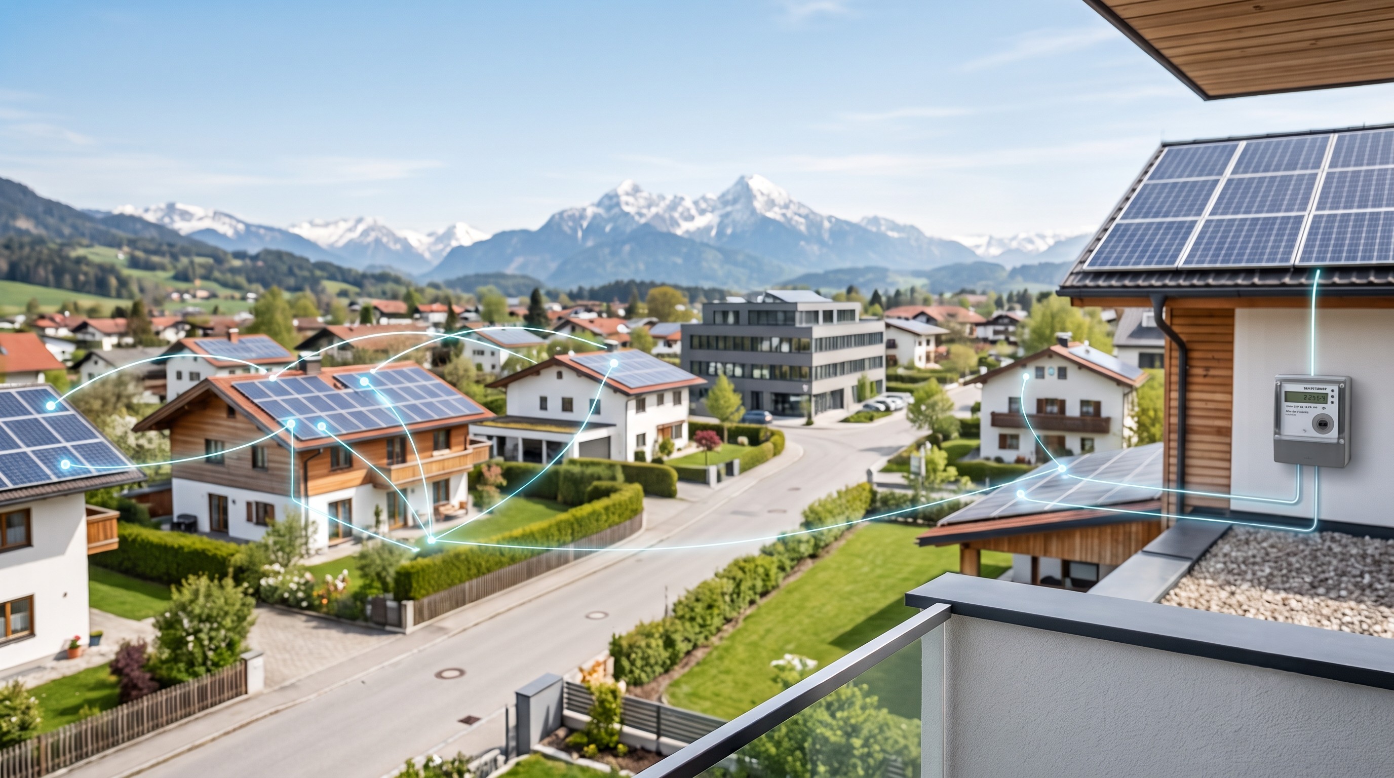 Peer-to-Peer Stromhandel in Österreich: So verkaufen Sie ab 2026 PV-Strom direkt an Nachbarn